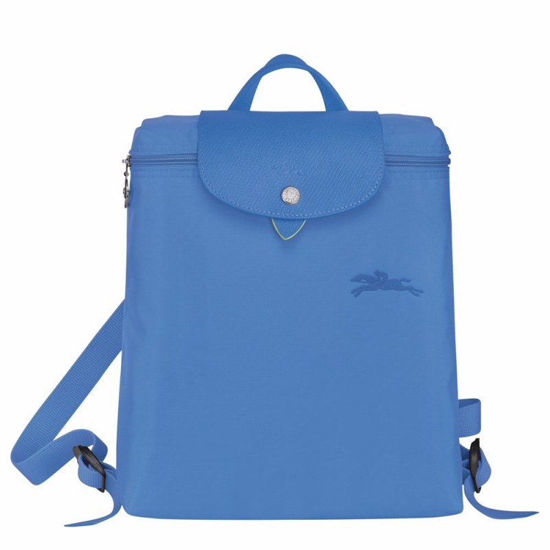 Blue Longchamp Le Pliage M Women's Backpack
